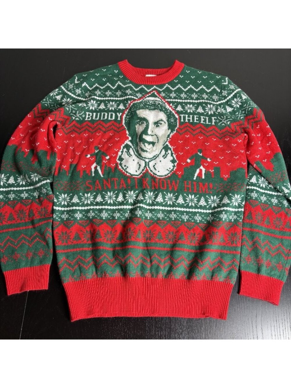 BUDDY THE ELF Mens/Adult S Ugly Christmas Sweater